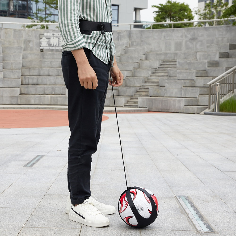 Soccer Ball Juggle Bags Children Auxiliary Circling Belt Kids Football Training Equipment Kick Solo Soccer Trainer Football Kick