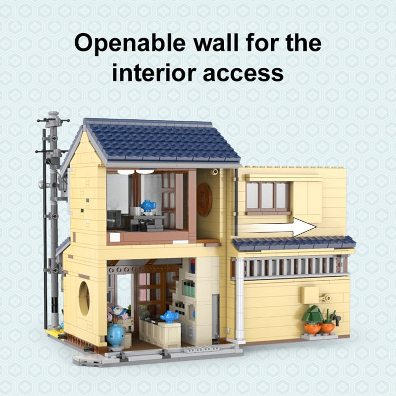 Cada Japanese Tea Shop - 1200 Piece LED City Architecture Building Blocks Set - Educational Toy for Kids 14+