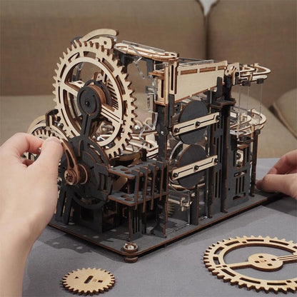 DIY 3D Wooden Puzzle Kit - Marble Night City - Fun and Challenging Model Building Blocks Assembly Toy