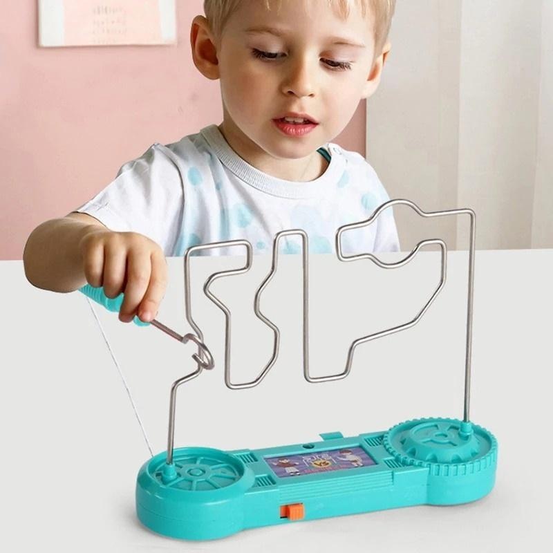 Kids Collison Electric Shock Toy Education Electric Touch Maze Game Party Funny Game Science Experiment Toys for Children Gift
