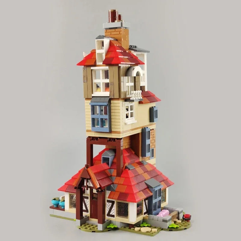 NEW In Stock Attack On The Burrow Diagoned Alley With Figure Building Block Compatible With Harry 75980 Toys For Kids Xmas Gifts