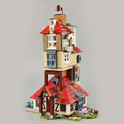 NEW In Stock Attack On The Burrow Diagoned Alley With Figure Building Block Compatible With Harry 75980 Toys For Kids Xmas Gifts