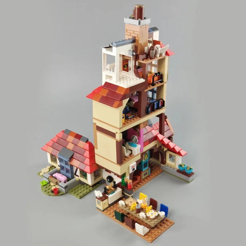 NEW In Stock Attack On The Burrow Diagoned Alley With Figure Building Block Compatible With Harry 75980 Toys For Kids Xmas Gifts