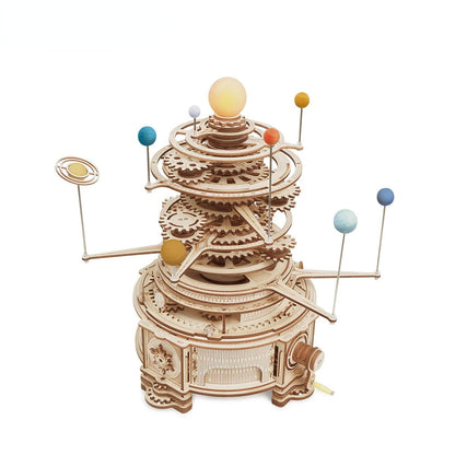 Robotime Rokr Mechanical Orrery 316PCS Rotatable DIY 3D Wooden Puzzles Model Building Block Kits Toy Gift for Teens Adult