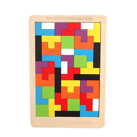 Russian Block Puzzle Wooden Educational Toy for Kids