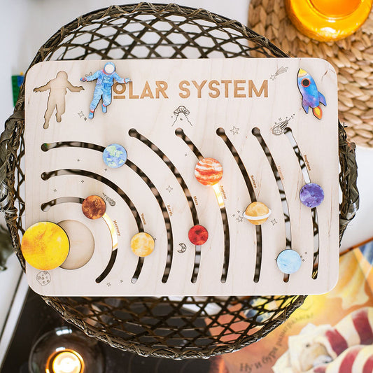 Explore the Universe with our Wooden Planets Puzzle - Perfect Educational Toy for Kids