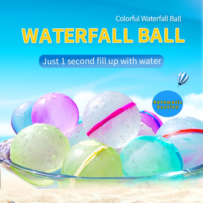 Water Bomb Splash Balls Reusable Water Balloons Absorbent Ball Outdoor Pool Beach Play Toy Pool Party Favors Water Fight Games