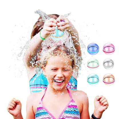 Water Bomb Splash Balls Reusable Water Balloons Absorbent Ball Outdoor Pool Beach Play Toy Pool Party Favors Water Fight Games