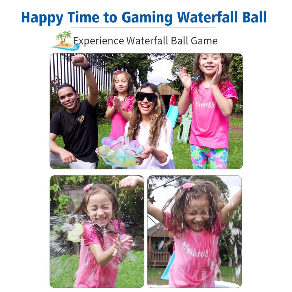 Water Bomb Splash Balls Reusable Water Balloons Absorbent Ball Outdoor Pool Beach Play Toy Pool Party Favors Water Fight Games