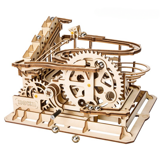 DIY 3D Wooden Puzzle Kit - Waterwheel coaster - Fun and Challenging Model Building Blocks Assembly Toy